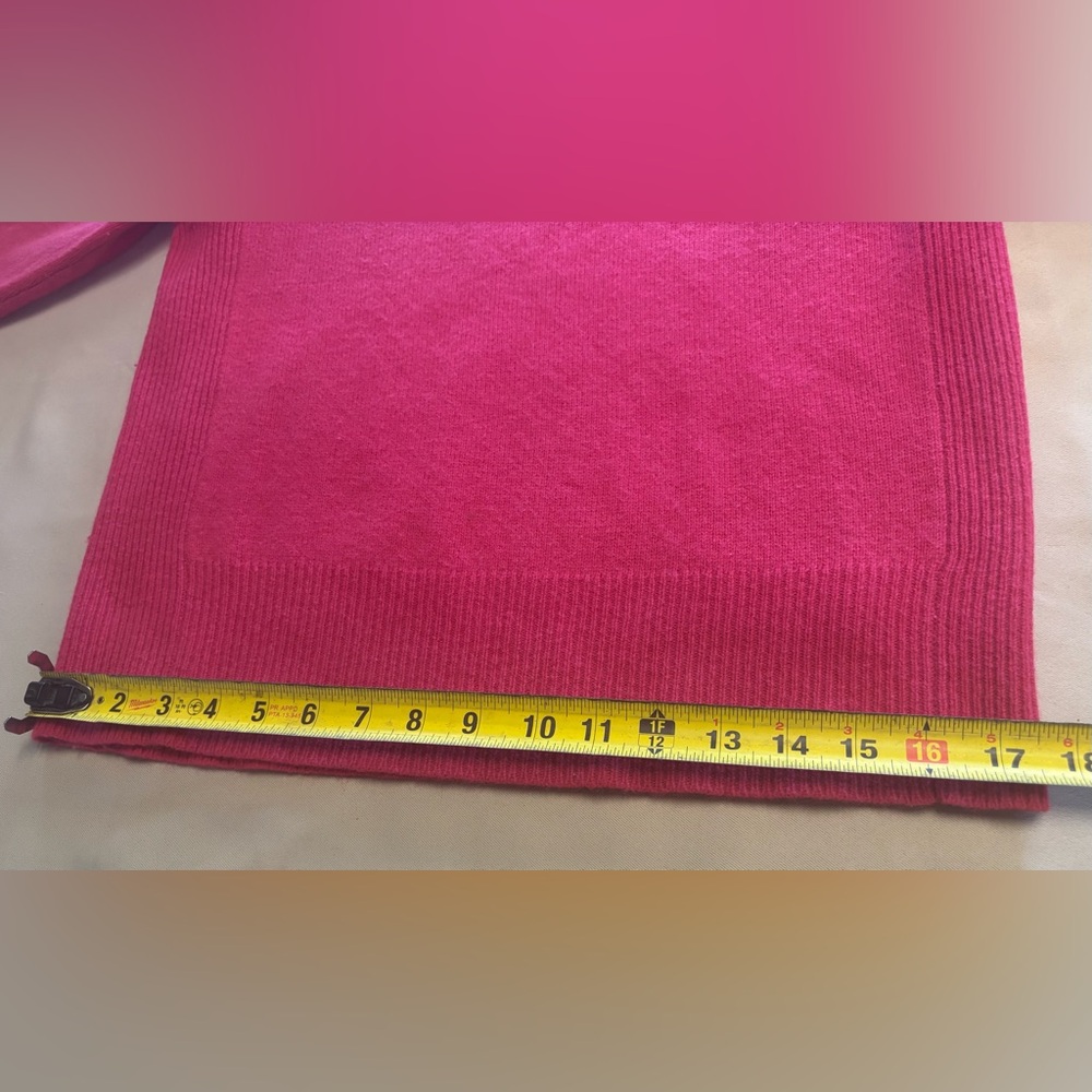 Tommy Hilfiger Womens Sweater Lambswool Angora Blend Sz L Pink Preppy Collegial - Picture 8 of 16